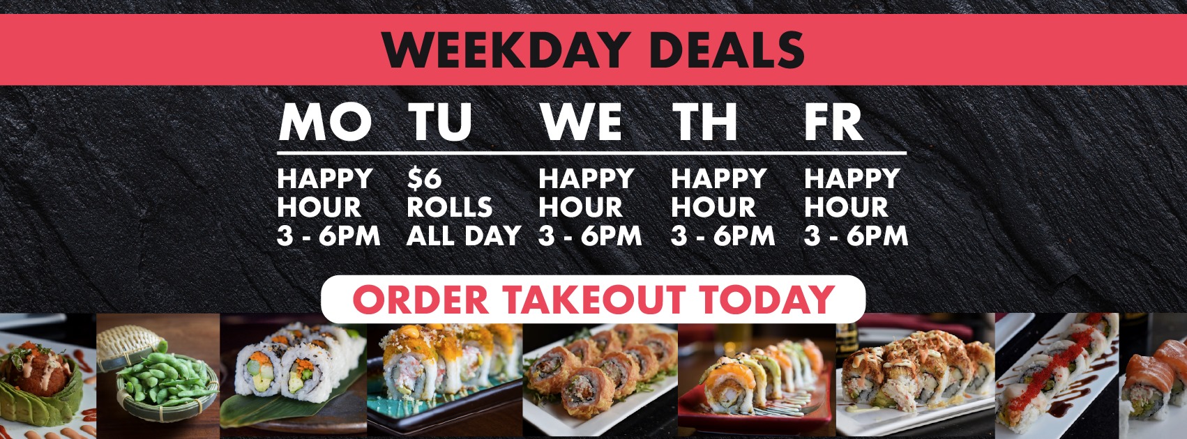 Weekly sushi deals