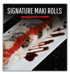 wasabi menu section signature maki rolls