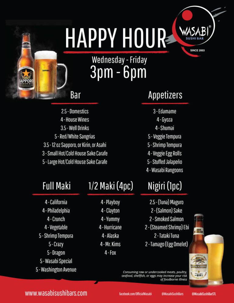 happiest hour menu
